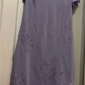 SL Fashions Lavender Dress with Embellishments